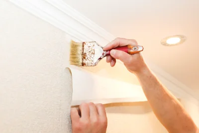 Pose de papier peint à Morsbach — revêtements muraux et toiles de verre